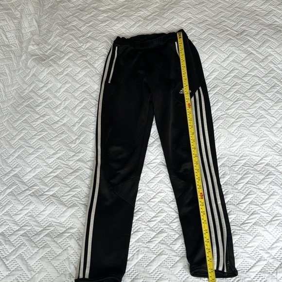 Adidas ClimaCool Black Triple White Stripe Soccer Warm Up Training Pants - Picture 6 of 7